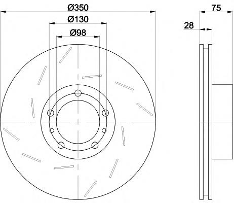 Купить 298615602C Porsche Диск тормозной задний