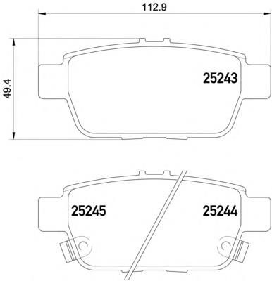 43022TK4A00 Market (OEM) sapatas do freio traseiras de disco