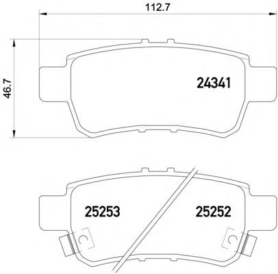 Sapatas do freio traseiras de disco para Honda Odyssey (US)