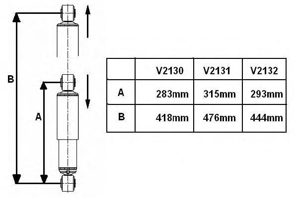 V2132 Monroe amortecedor traseiro