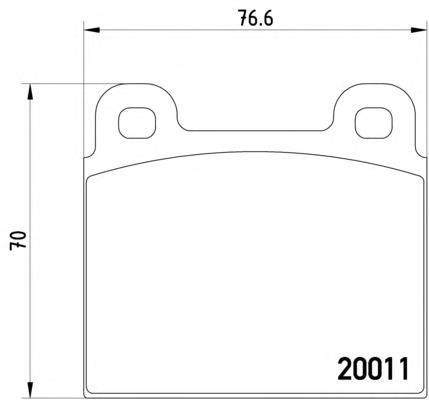 94435195006 Porsche sapatas do freio dianteiras de disco