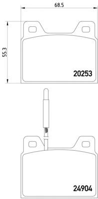 2025301 Textar sapatas do freio traseiras de disco