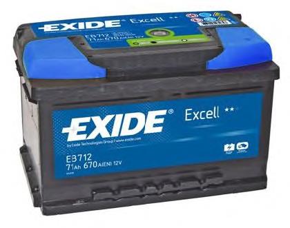 EB712 Exide bateria recarregável (pilha)