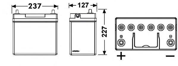 EB457 Exide bateria recarregável (pilha)