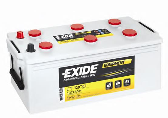 ET1300 Exide bateria recarregável (pilha)