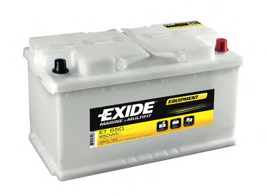 ET650 Exide bateria recarregável (pilha)