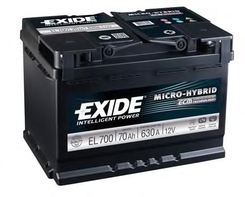EL700 Exide bateria recarregável (pilha)