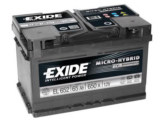 EL652 Exide bateria recarregável (pilha)