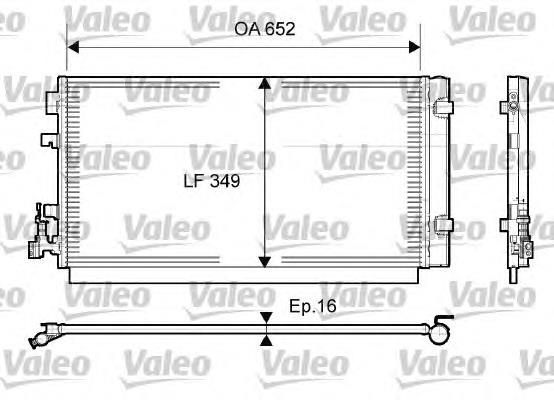 814094 VALEO radiador de aparelho de ar condicionado