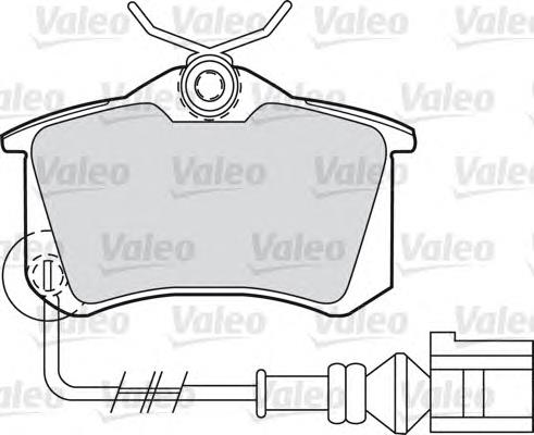 598674 VALEO sapatas do freio traseiras de disco