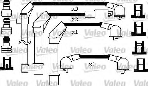 Fios de alta voltagem, kit 346256 VALEO