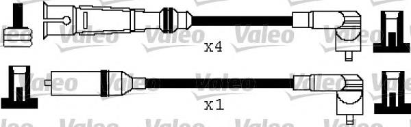 346383 VALEO fios de alta voltagem, kit