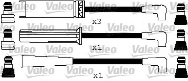 346234 VALEO fios de alta voltagem, kit