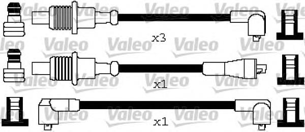 346650 VALEO fios de alta voltagem, kit