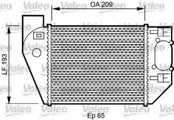8E0145806F VAG radiador de intercooler