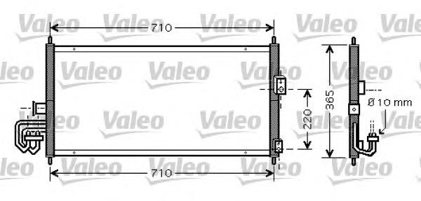 818026 VALEO radiador de aparelho de ar condicionado