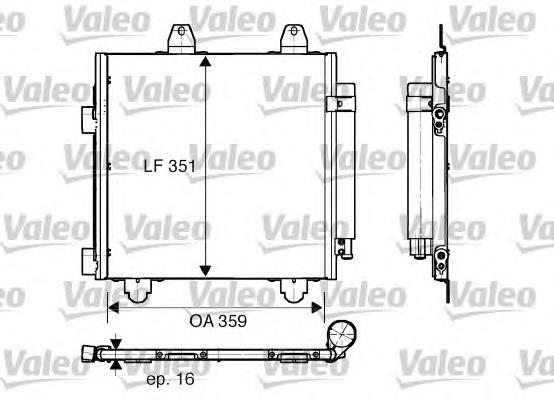 818013 VALEO radiador de aparelho de ar condicionado