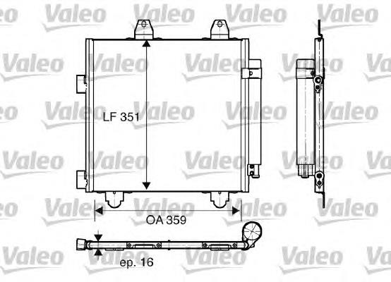 818014 VALEO radiador de aparelho de ar condicionado