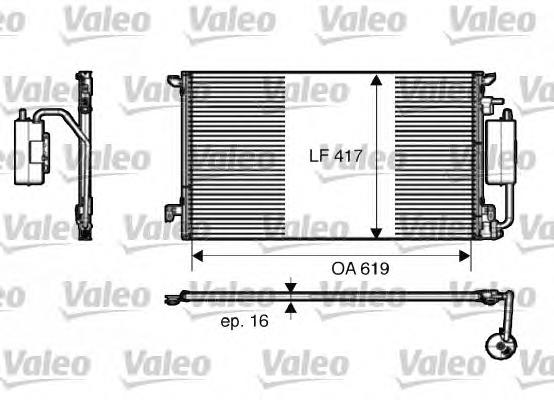 817809 VALEO radiador de aparelho de ar condicionado