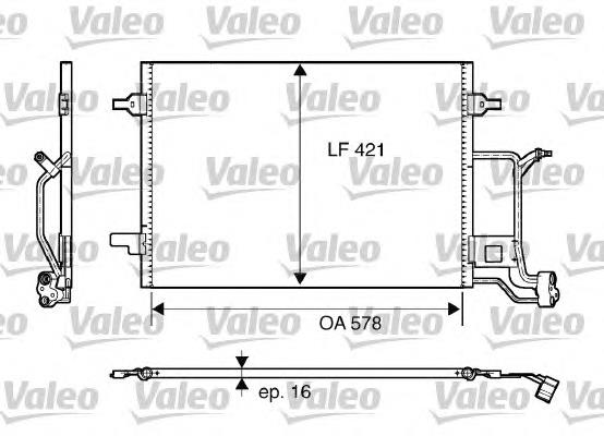 817840 VALEO radiador de aparelho de ar condicionado