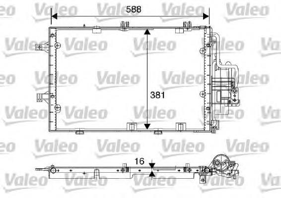 817843 VALEO radiador de aparelho de ar condicionado