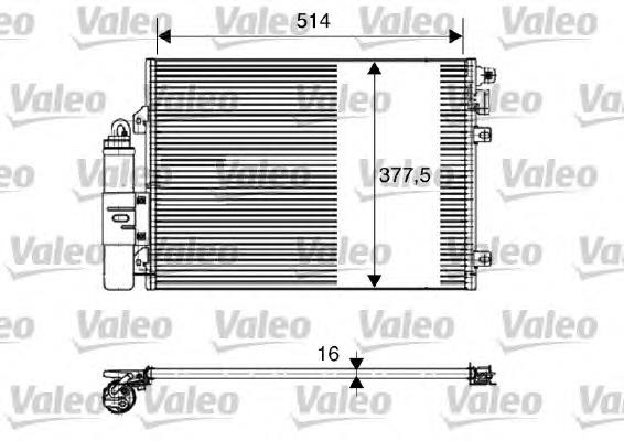 817827 VALEO radiador de aparelho de ar condicionado