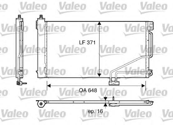 817848 VALEO radiador de aparelho de ar condicionado