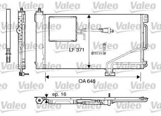 817849 VALEO radiador de aparelho de ar condicionado