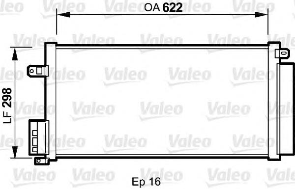 818192 VALEO radiador de aparelho de ar condicionado