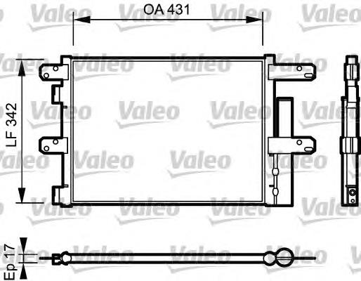 818116 VALEO radiador de aparelho de ar condicionado