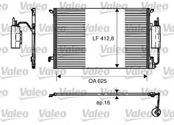 818175 VALEO radiador de aparelho de ar condicionado