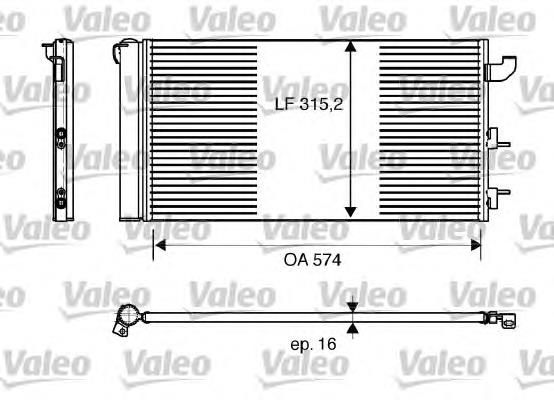 818162 VALEO radiador de aparelho de ar condicionado