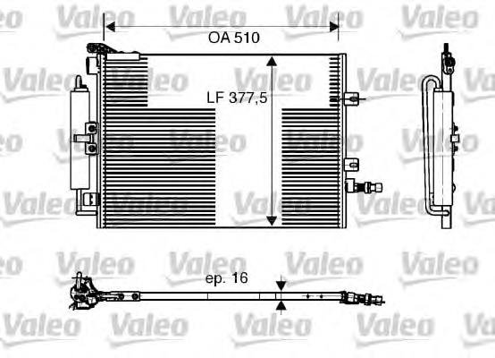 818165 VALEO radiador de aparelho de ar condicionado