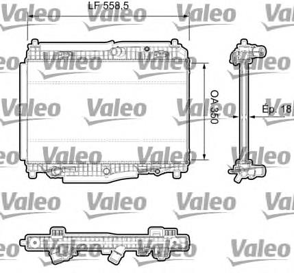 735379 VALEO radiador de esfriamento de motor