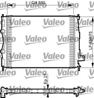 735492 VALEO radiador de esfriamento de motor