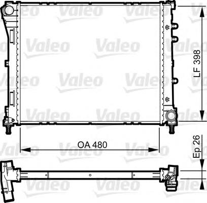 735273 VALEO radiador de esfriamento de motor