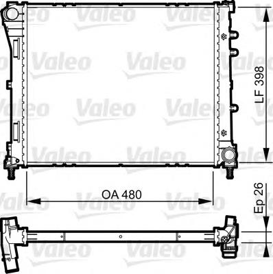 735498 VALEO radiador de esfriamento de motor