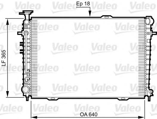 Radiador de esfriamento de motor 735543 VALEO