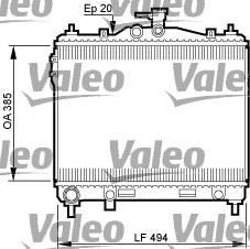 734912 VALEO radiador de esfriamento de motor