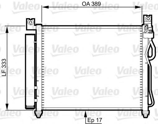 814346 VALEO radiador de aparelho de ar condicionado