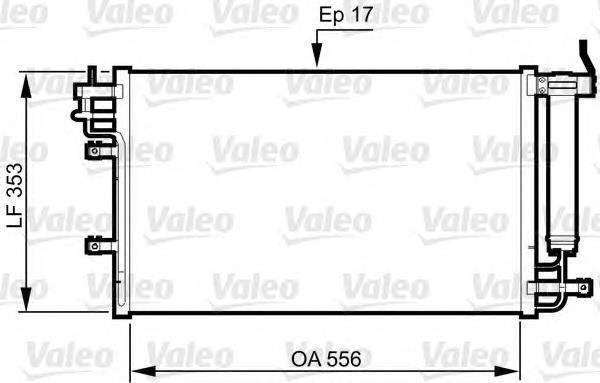 814345 VALEO radiador de aparelho de ar condicionado