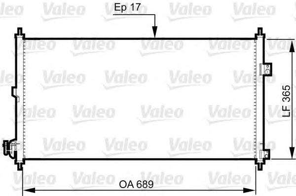 814331 VALEO radiador de aparelho de ar condicionado