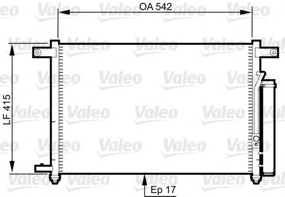 814344 VALEO radiador de aparelho de ar condicionado