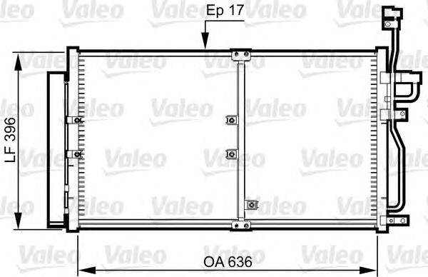 Radiador de aparelho de ar condicionado 814359 VALEO