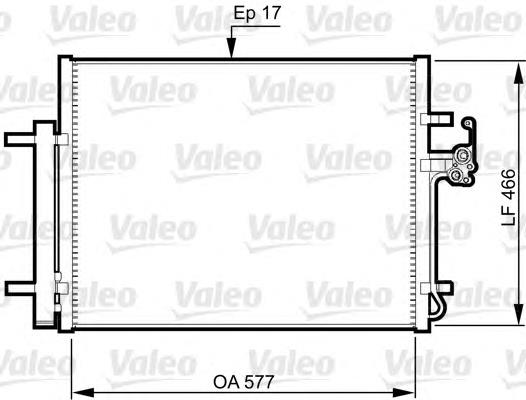 814360 VALEO radiador de aparelho de ar condicionado