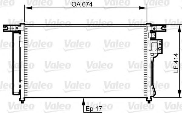 814353 VALEO radiador de aparelho de ar condicionado