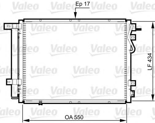 814352 VALEO radiador de aparelho de ar condicionado