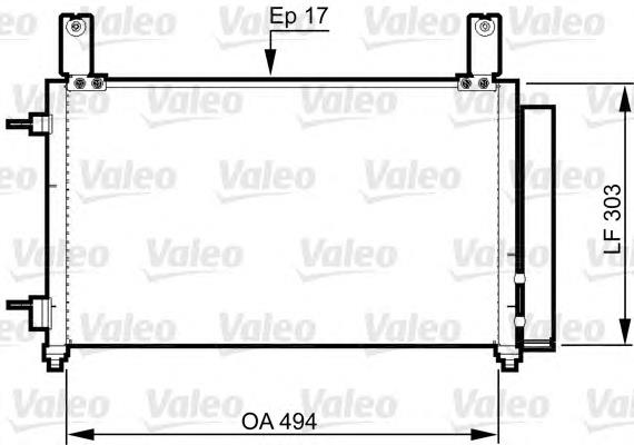 814358 VALEO radiador de aparelho de ar condicionado