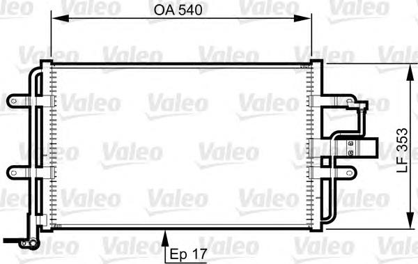 814357 VALEO radiador de aparelho de ar condicionado