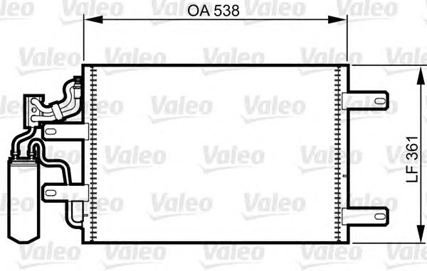 814014 VALEO radiador de aparelho de ar condicionado